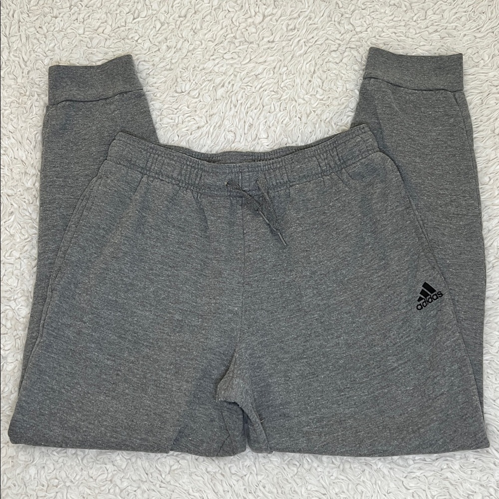 Adidas Golf Joggers Sweatpants Fleece Gray Size Medium Activewear Gym